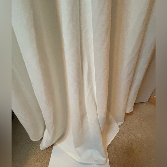 Lulus Ruffle Sleeve Dress With Train-Medium - Picture 9 of 16